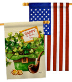 Cover and Hat - St Patrick Spring Vertical Impressions Decorative Flags HG130323 Made In USA