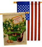 Cover and Hat - St Patrick Spring Vertical Impressions Decorative Flags HG130323 Made In USA