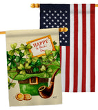 Cover and Hat - St Patrick Spring Vertical Impressions Decorative Flags HG130323 Made In USA