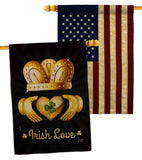 Irish Love - St Patrick Spring Vertical Impressions Decorative Flags HG130435 Made In USA