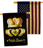 Irish Love - St Patrick Spring Vertical Impressions Decorative Flags HG130435 Made In USA