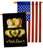 Irish Love - St Patrick Spring Vertical Impressions Decorative Flags HG130435 Made In USA