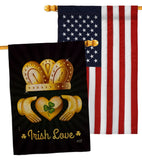 Irish Love - St Patrick Spring Vertical Impressions Decorative Flags HG130435 Made In USA