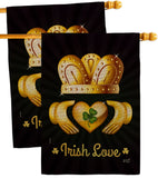 Irish Love - St Patrick Spring Vertical Impressions Decorative Flags HG130435 Made In USA