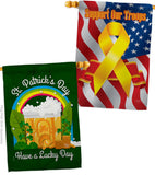 St. Pat Lucky Day - St Patrick Spring Vertical Impressions Decorative Flags HG190043 Made In USA