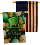 Lucky Hat - St Patrick Spring Vertical Impressions Decorative Flags HG190052 Made In USA