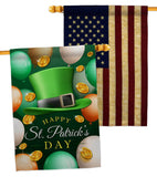 Lucky Hat - St Patrick Spring Vertical Impressions Decorative Flags HG190052 Made In USA