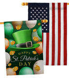 Lucky Hat - St Patrick Spring Vertical Impressions Decorative Flags HG190052 Made In USA