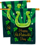 Lucky St Patrick's - St Patrick Spring Vertical Impressions Decorative Flags HG190053 Made In USA