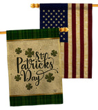 Tartan St Patricks - St Patrick Spring Vertical Impressions Decorative Flags HG190064 Made In USA