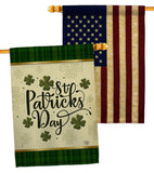 Tartan St Patricks - St Patrick Spring Vertical Impressions Decorative Flags HG190064 Made In USA