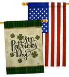 Tartan St Patricks - St Patrick Spring Vertical Impressions Decorative Flags HG190064 Made In USA