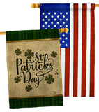 Tartan St Patricks - St Patrick Spring Vertical Impressions Decorative Flags HG190064 Made In USA