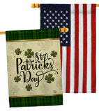 Tartan St Patricks - St Patrick Spring Vertical Impressions Decorative Flags HG190064 Made In USA