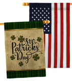 Tartan St Patricks - St Patrick Spring Vertical Impressions Decorative Flags HG190064 Made In USA