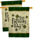 Tartan St Patricks - St Patrick Spring Vertical Impressions Decorative Flags HG190064 Made In USA