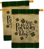 Tartan St Patricks - St Patrick Spring Vertical Impressions Decorative Flags HG190064 Made In USA