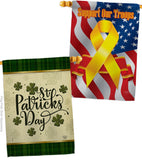 Tartan St Patricks - St Patrick Spring Vertical Impressions Decorative Flags HG190064 Made In USA