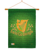 Erin Go Bragh - St Patrick Spring Vertical Impressions Decorative Flags HG102030 Made In USA