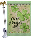 St. Patrick's Day Clover - St Patrick Spring Vertical Impressions Decorative Flags HG102032 Made In USA