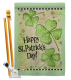 St. Patrick's Day Clover - St Patrick Spring Vertical Impressions Decorative Flags HG102032 Made In USA