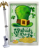 Lucky Hat St Pat Day - St Patrick Spring Vertical Impressions Decorative Flags HG102033 Made In USA