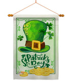 Lucky Hat St Pat Day - St Patrick Spring Vertical Impressions Decorative Flags HG102033 Made In USA