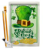 Lucky Hat St Pat Day - St Patrick Spring Vertical Impressions Decorative Flags HG102033 Made In USA