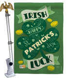 Irish Luck - St Patrick Spring Vertical Impressions Decorative Flags HG102035 Made In USA