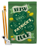 Irish Luck - St Patrick Spring Vertical Impressions Decorative Flags HG102035 Made In USA