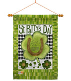 Luck of the Irish Clover - St Patrick Spring Vertical Impressions Decorative Flags HG102053 Made In USA