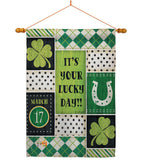 St Patricks Lucky Day - St Patrick Spring Vertical Impressions Decorative Flags HG102056 Made In USA