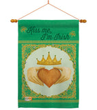 Kiss Me, I'm Irish - St Patrick Spring Vertical Impressions Decorative Flags HG102057 Made In USA