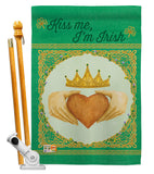 Kiss Me, I'm Irish - St Patrick Spring Vertical Impressions Decorative Flags HG102057 Made In USA