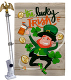 The Lucky Irish - St Patrick Spring Vertical Impressions Decorative Flags HG102059 Made In USA