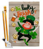 The Lucky Irish - St Patrick Spring Vertical Impressions Decorative Flags HG102059 Made In USA