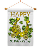 Lucky Shamrocks - St Patrick Spring Vertical Impressions Decorative Flags HG102062 Made In USA