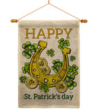 Lucky Shamrocks - St Patrick Spring Vertical Impressions Decorative Flags HG102062 Made In USA