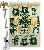 Irish For A Day - St Patrick Spring Vertical Impressions Decorative Flags HG120018 Made In USA