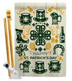 Irish For A Day - St Patrick Spring Vertical Impressions Decorative Flags HG120018 Made In USA