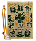 Irish For A Day - St Patrick Spring Vertical Impressions Decorative Flags HG120018 Made In USA