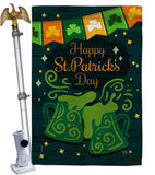 St. Pat Cheers - St Patrick Spring Vertical Impressions Decorative Flags HG120039 Made In USA