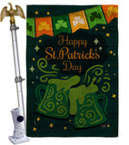 St. Pat Cheers - St Patrick Spring Vertical Impressions Decorative Flags HG120039 Made In USA