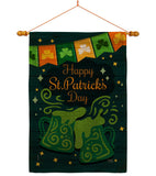 St. Pat Cheers - St Patrick Spring Vertical Impressions Decorative Flags HG120039 Made In USA