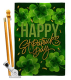 St. Patty Cover - St Patrick Spring Vertical Impressions Decorative Flags HG120043 Made In USA