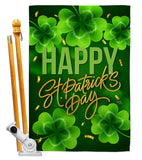 St. Patty Cover - St Patrick Spring Vertical Impressions Decorative Flags HG120043 Made In USA