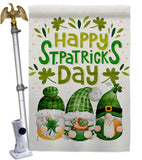 St Patty Trop Gnome - St Patrick Spring Vertical Impressions Decorative Flags HG120051 Made In USA