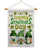 St Patty Trop Gnome - St Patrick Spring Vertical Impressions Decorative Flags HG120051 Made In USA