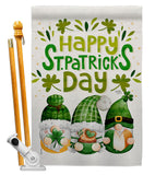 St Patty Trop Gnome - St Patrick Spring Vertical Impressions Decorative Flags HG120051 Made In USA