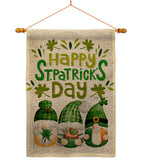 St Patty Trop Gnome - St Patrick Spring Vertical Impressions Decorative Flags HG120051 Made In USA